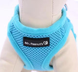 Mr. Peanut's PupTrek Harness and Leash Set, Small Dog/Cat Soft Mesh Step In Harness Vest