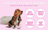 Calming Faux Fur Dog Bed with Memory Foam Bolster