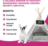 Grey and White Striped Pet Teepee
