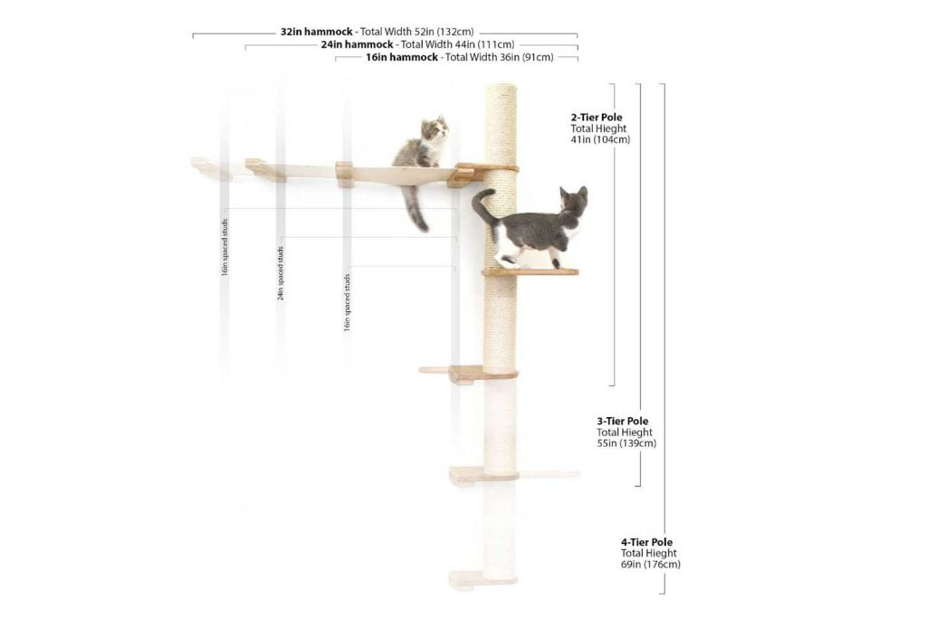 The Crow's Nest - A Wall Cat Scratcher with Hammock by Catastrophic Creations