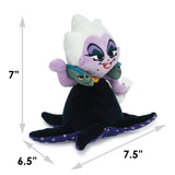 Dog Toy Squeaker Plush - The Little Mermaid Villain Ursula Full Body Pose with Flotsam and Jetsam