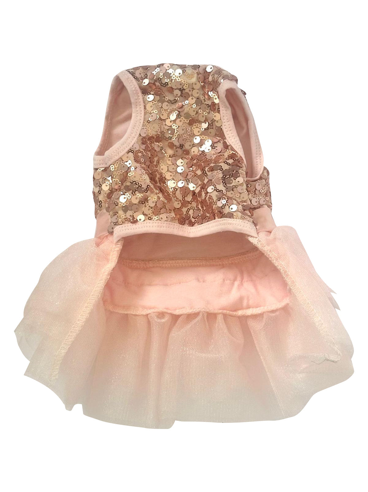 Marilyn Dog Tutu Dress, Rose Gold Sequins