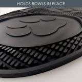 Dog Bowls with Non-slip Food Mat Rubber & Stainless Steel | BREKX