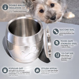 Dog Treat Canister with Airtight Lid Stainless Steel | BREKX