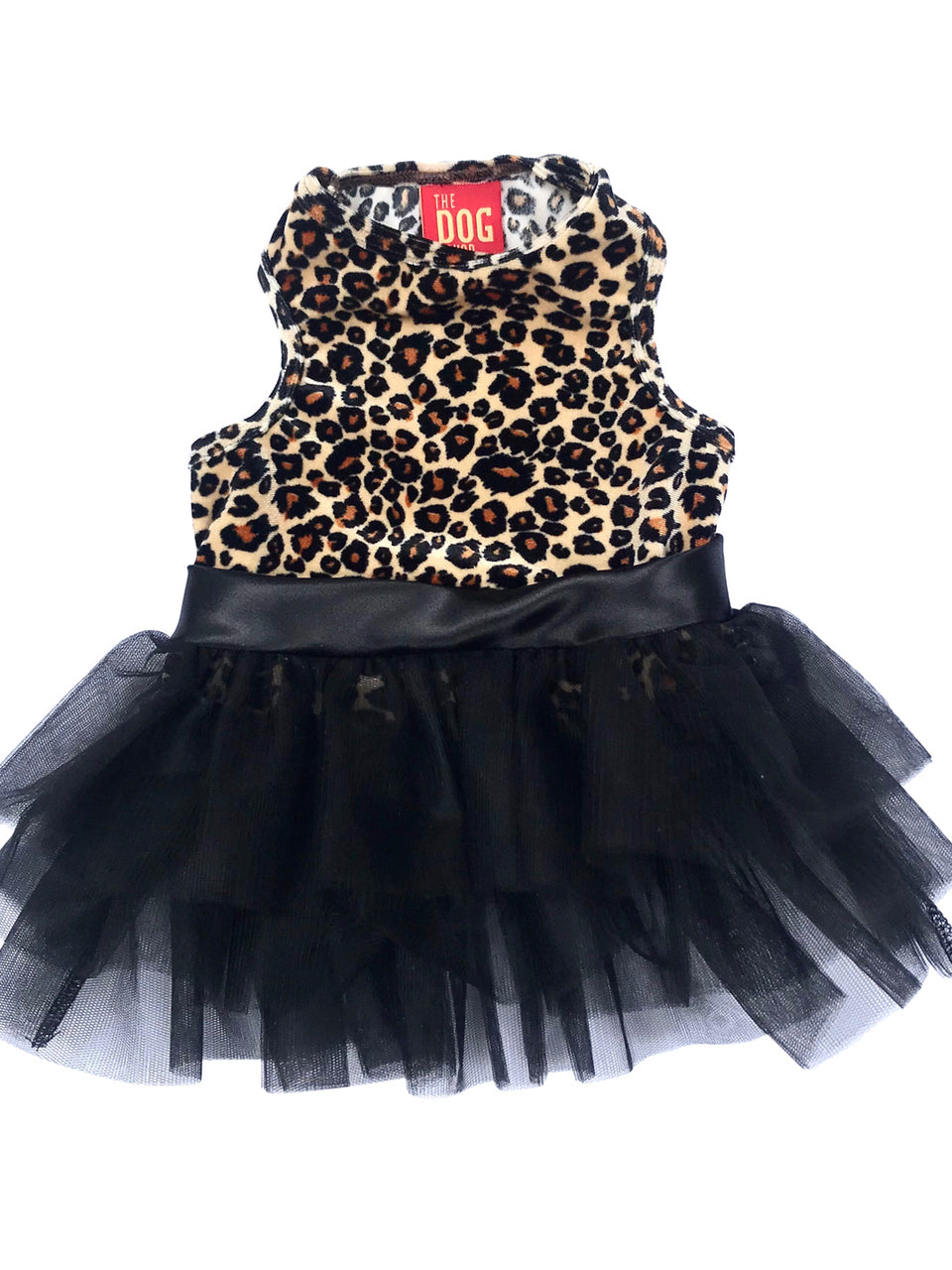 Retro Leopard Velvet Tutu Dress