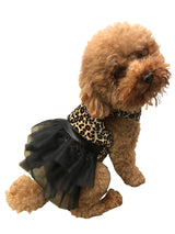 Retro Leopard Velvet Tutu Dress