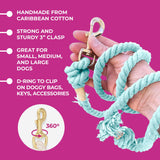 Light Blue Boho Chic Style Rope Leash