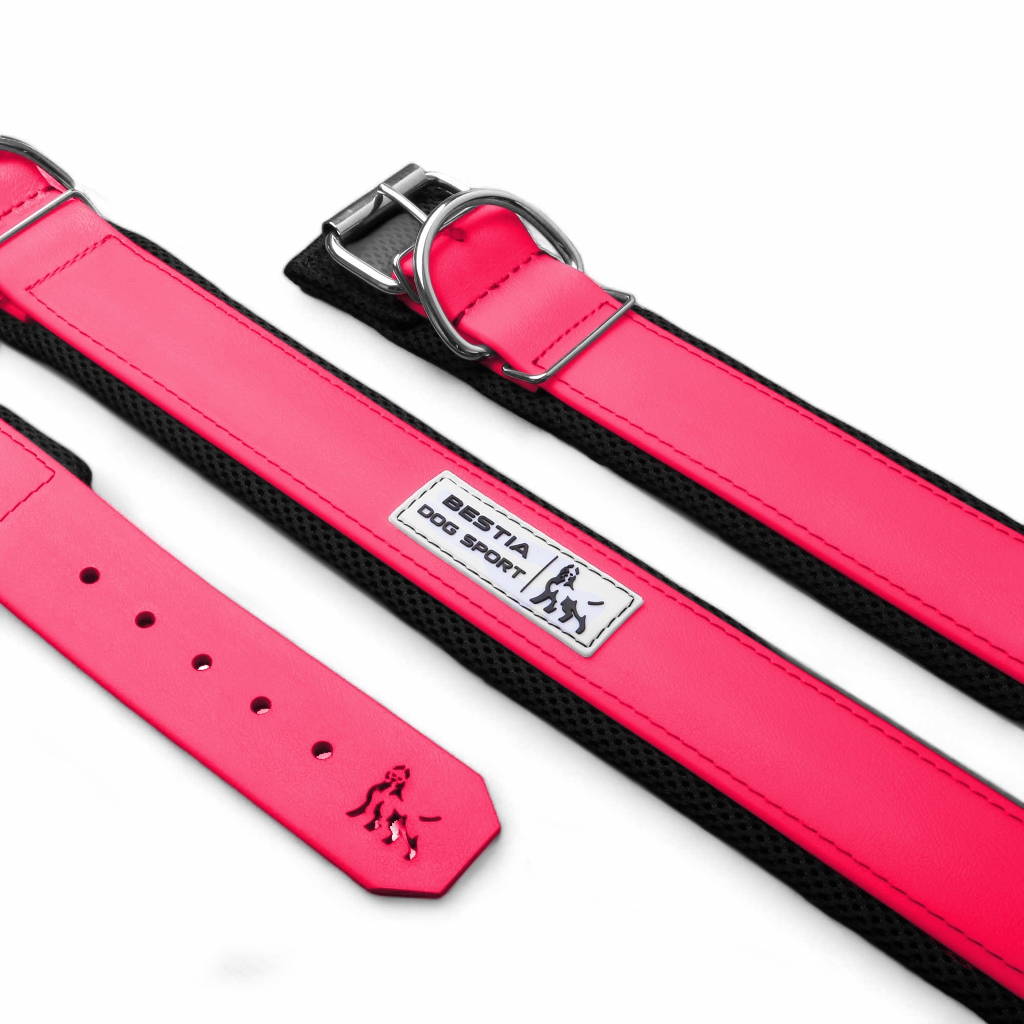 BESTIA DOG SPORT COLLAR NEON PINK
