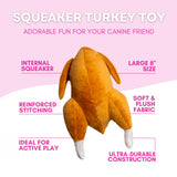 Thanksgiving Squeaky Plush Turkey Dog Toy