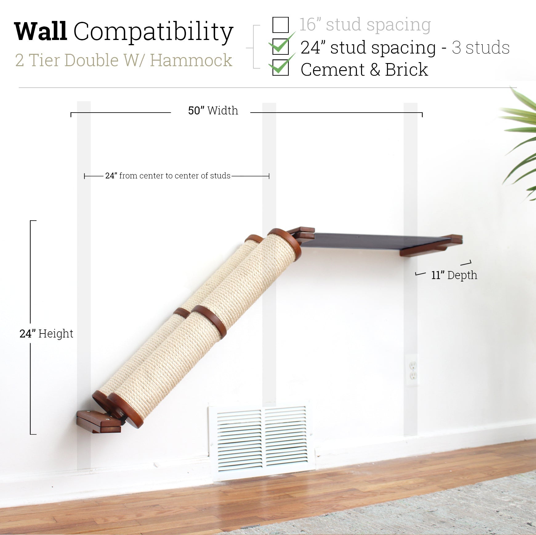 Slanted Cat Scratcher for Wall by Catastrophic Creations