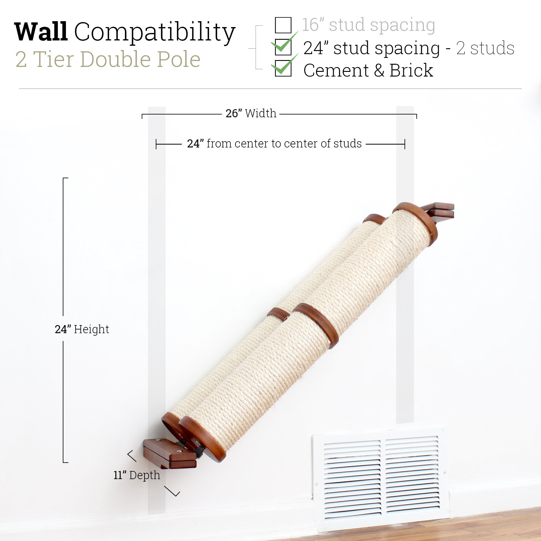 Slanted Cat Scratcher for Wall by Catastrophic Creations
