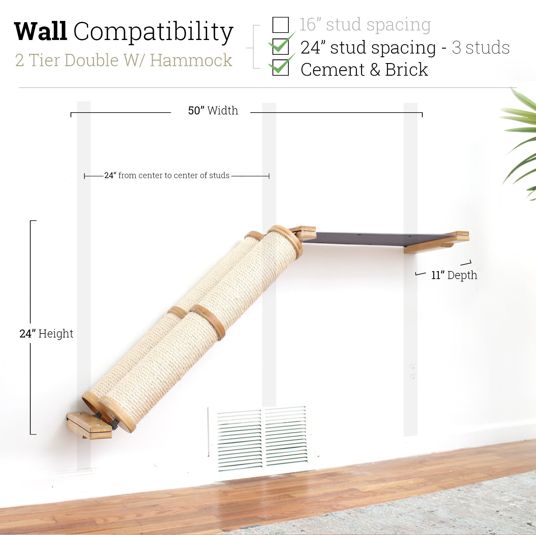 Slanted Cat Scratcher for Wall by Catastrophic Creations