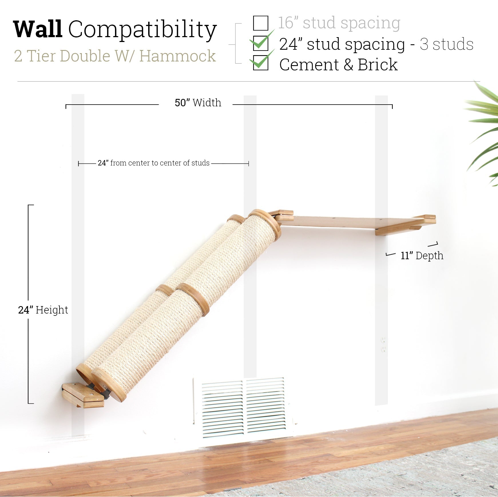 Slanted Cat Scratcher for Wall by Catastrophic Creations