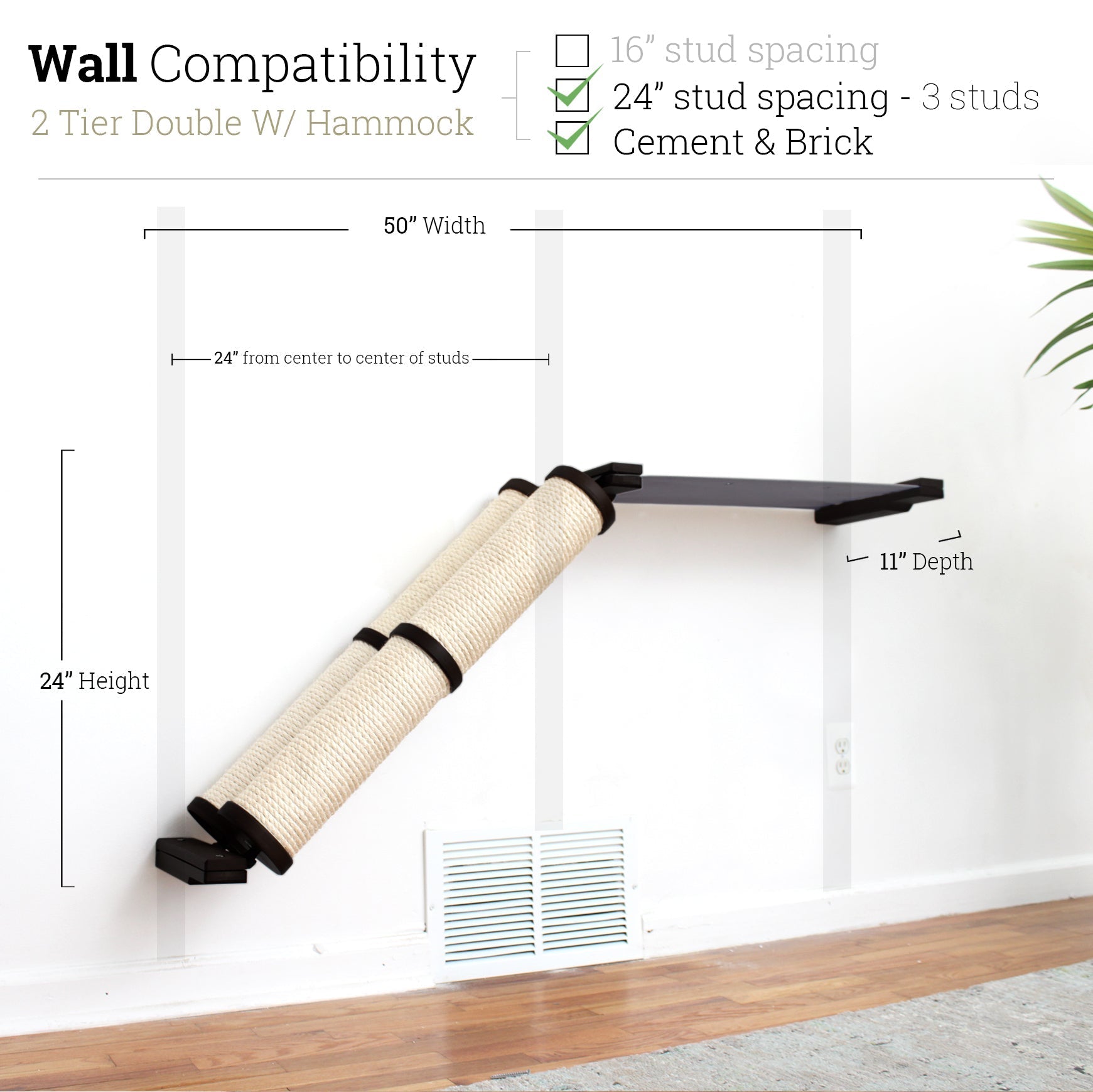 Slanted Cat Scratcher for Wall by Catastrophic Creations