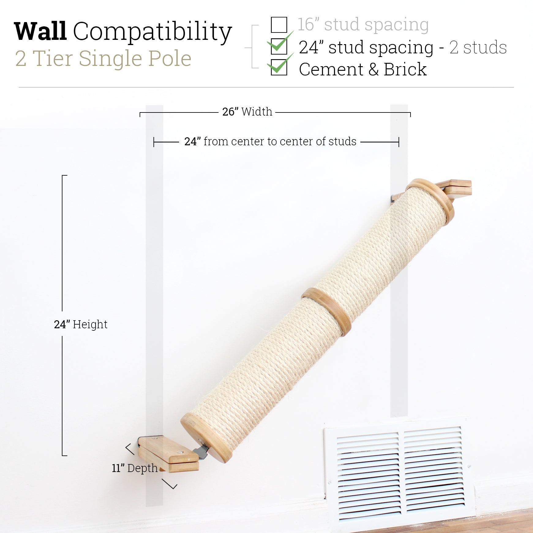 Slanted Cat Scratcher for Wall by Catastrophic Creations
