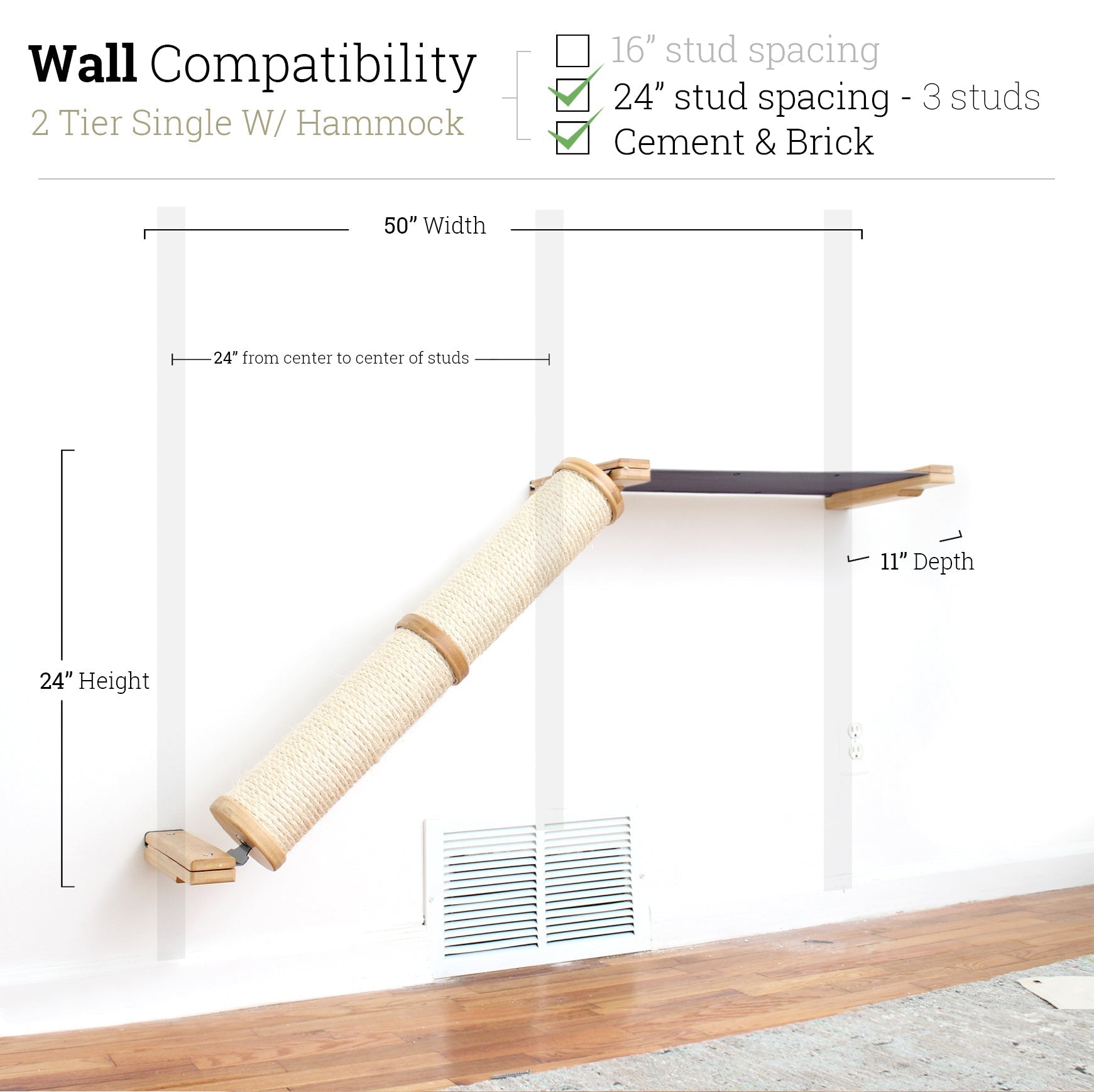Slanted Cat Scratcher for Wall by Catastrophic Creations