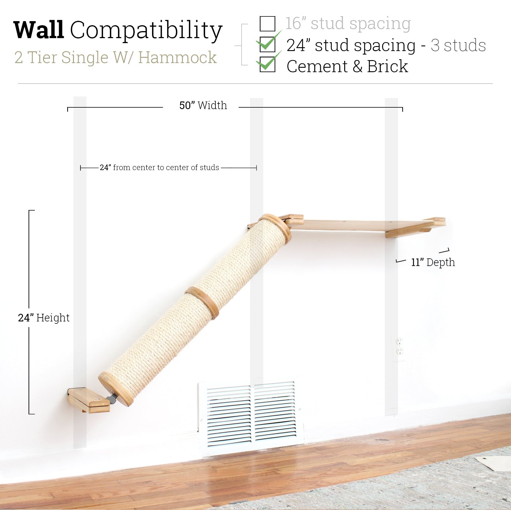 Slanted Cat Scratcher for Wall by Catastrophic Creations