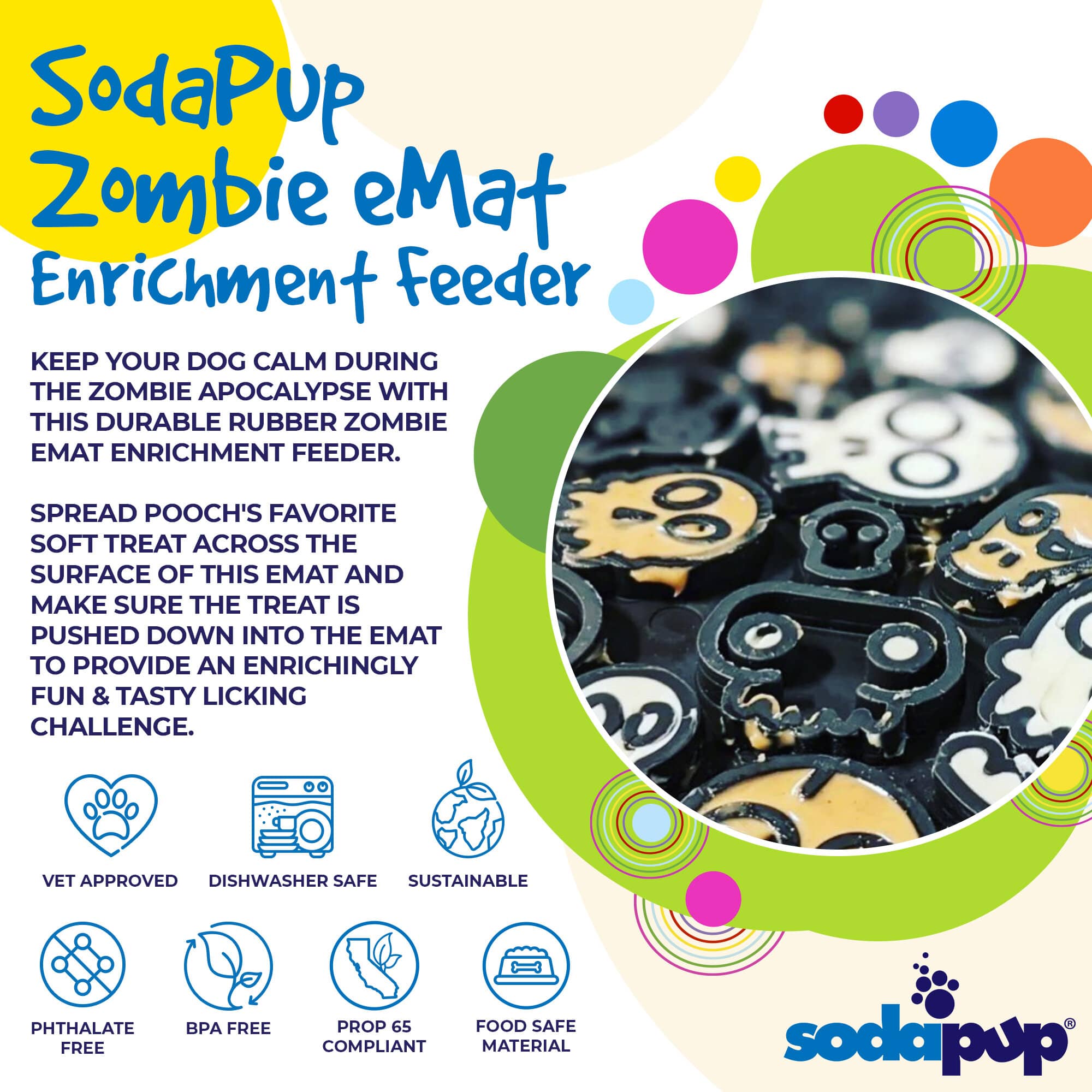 Zombie Dog Lick Mat — Halloween Enrichment by SodaPup