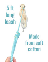 Light Blue Boho Chic Style Rope Leash