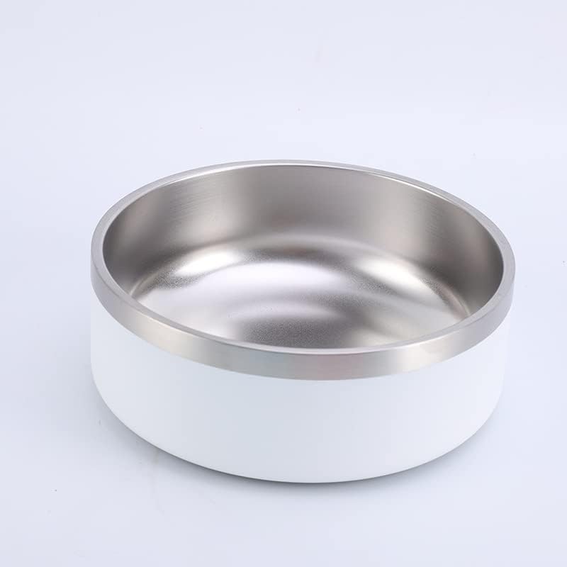 White Stainless Steel Dog Bowl