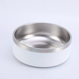 White Stainless Steel Dog Bowl