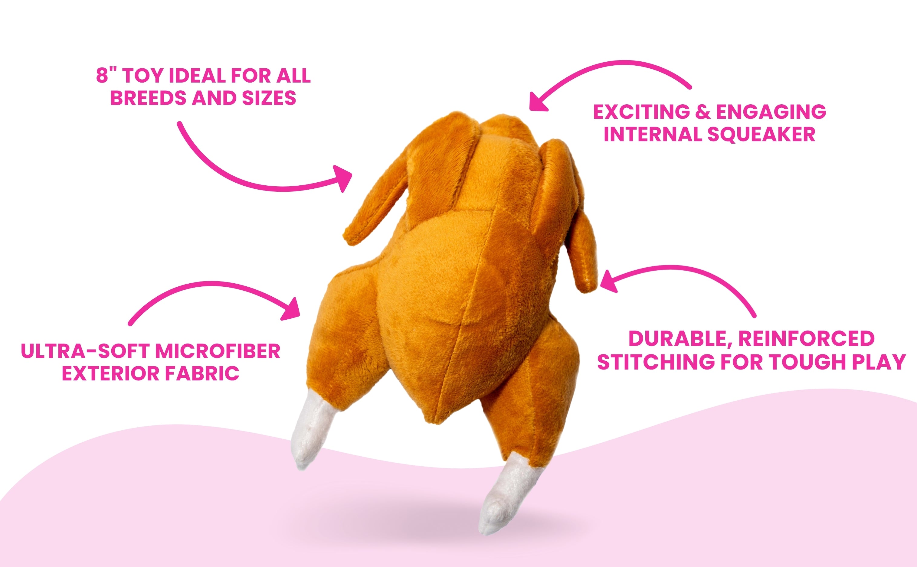 Thanksgiving Squeaky Plush Turkey Dog Toy