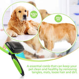 Self Cleaning Dog Brush★ The perfect brush to get all nasty mats out of your pet’s fur slicker brush gently removes loose hair and eliminates tangles, knots, dander, and trapped dirt. WorkCleaning Dog Brush