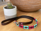 Pink and Turquoise Dog Leash