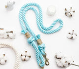 Light Blue Boho Chic Style Rope Leash