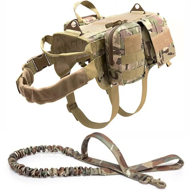 Tactical Military Dog HarnessIntroducing our Tactical Military Dog Harness, the perfect combination of style and functionality. Made with premium quality nylon material and designed for durabiliTactical Military Dog Harness