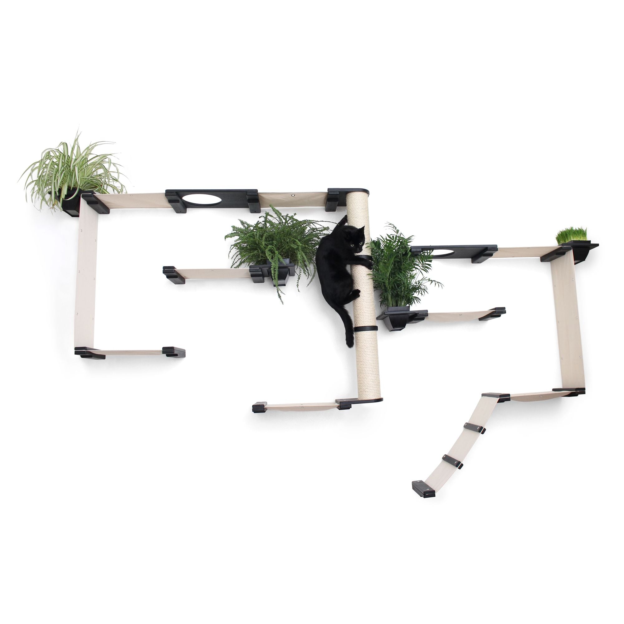The Gardens - Modern Cat Tree with Plants by Catastrophic Creations
