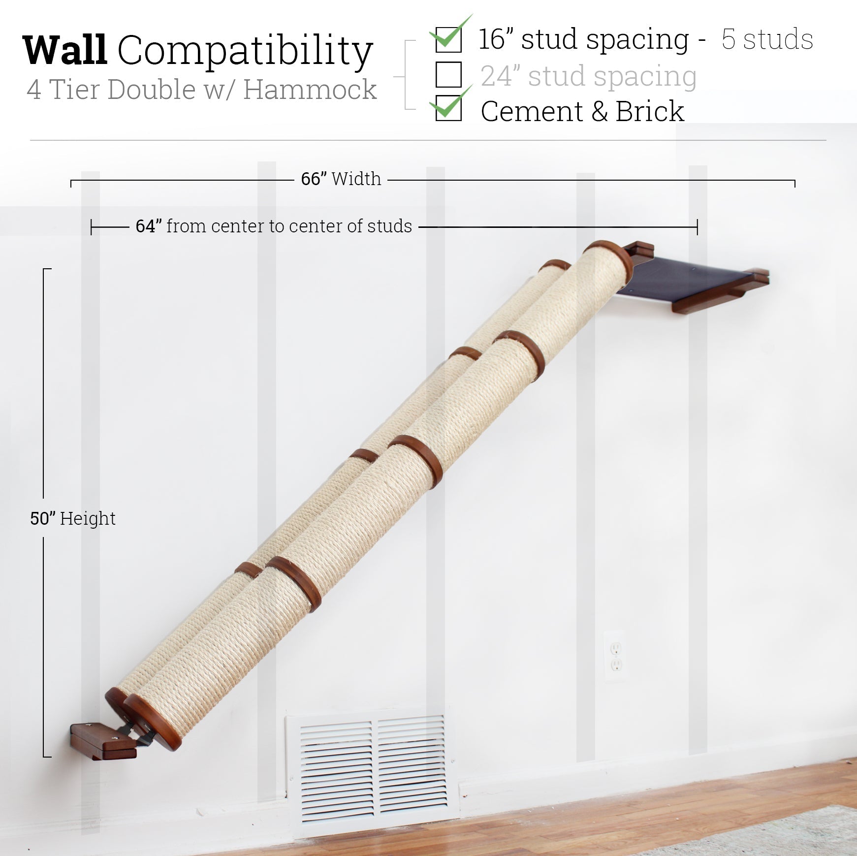 Slanted Cat Scratcher for Wall by Catastrophic Creations