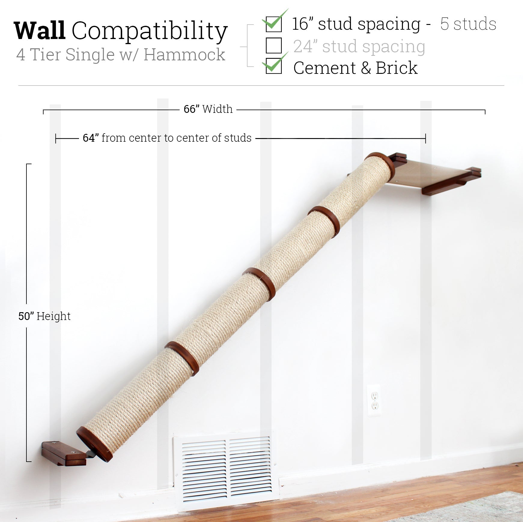 Slanted Cat Scratcher for Wall by Catastrophic Creations