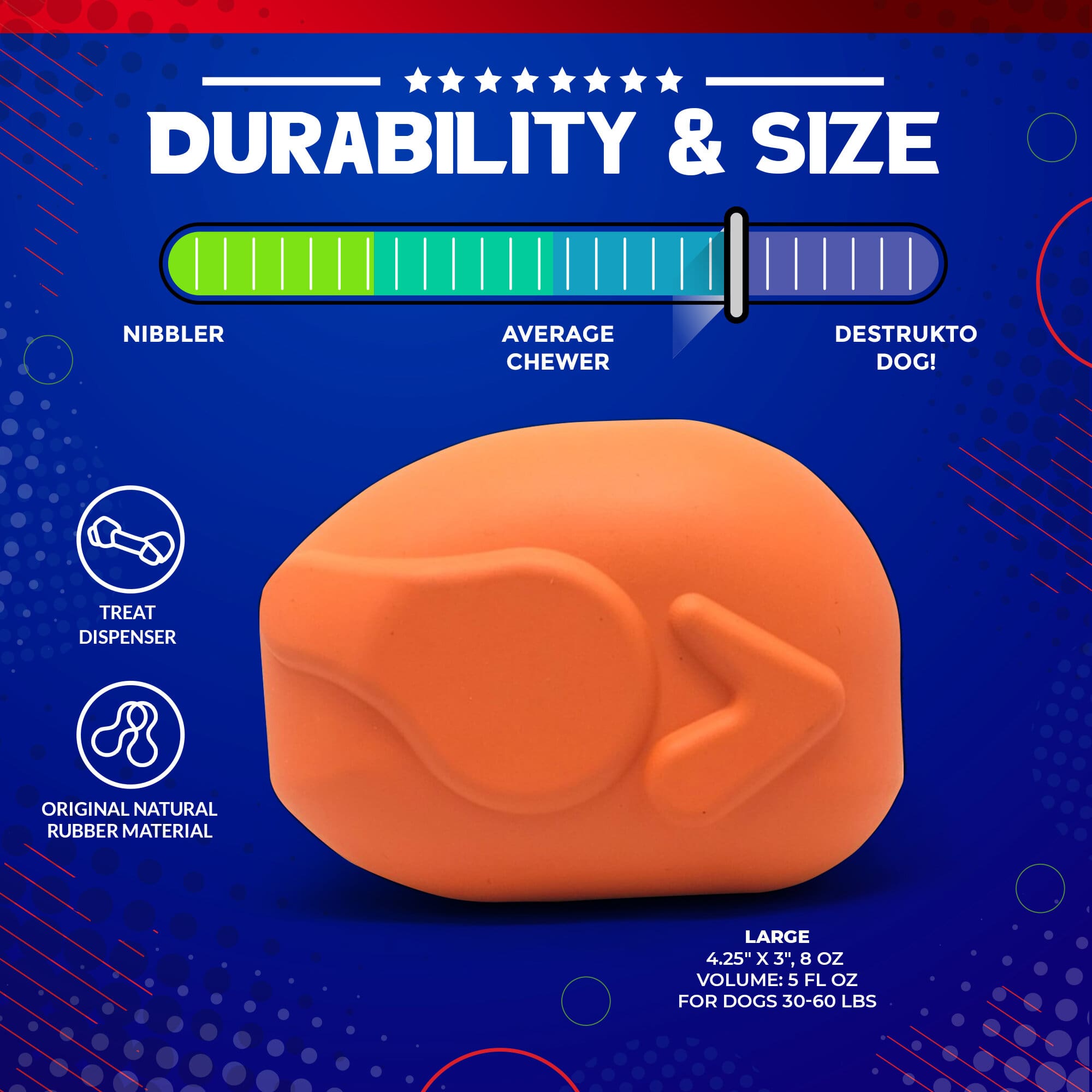 Roasted Turkey Rubber Treat Dispenser | USA Made | SodaPup