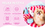 Chic Comfort Black and White Striped Sofa Dog Bed