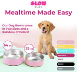 Light Pink Stainless Steel Dog Bowl