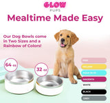 White Stainless Steel Dog Bowl