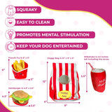 Doggy Bag with Fast Food Dog Toys