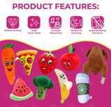 Squeaky Watermelon Plush Dog Toy 2 Pack