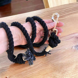 Black Boho Chic Style Rope Leash