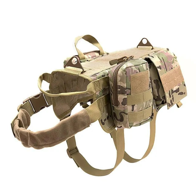 Tactical Military Dog HarnessIntroducing our Tactical Military Dog Harness, the perfect combination of style and functionality. Made with premium quality nylon material and designed for durabiliTactical Military Dog Harness