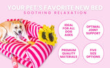 Chic Comfort Black and White Striped Sofa Dog Bed