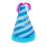 Squeaky Blue Birthday Hat Dog Toy