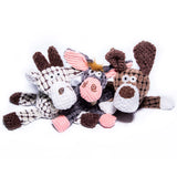 3 Pack Farm Friends Plush Toy Set - Donkey, Cow and Dog