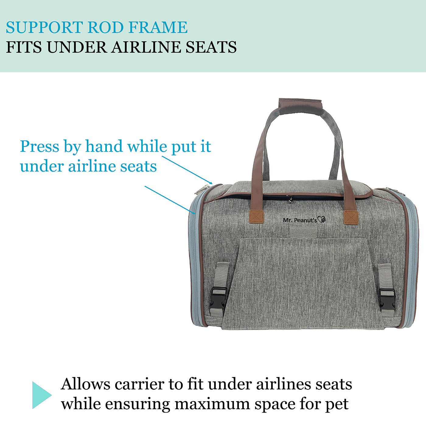 Mr. Peanut's Gold Series Standard Size Airline Compliant Expandable Pet Carrier