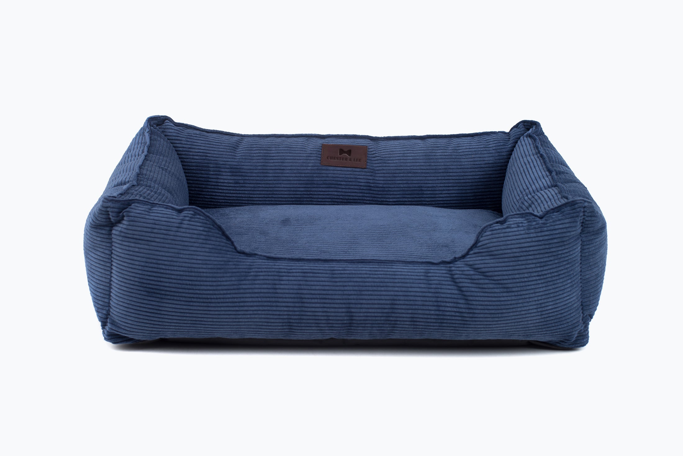 Fancy Corduroy Sleeper Dog Bed - Denim Color