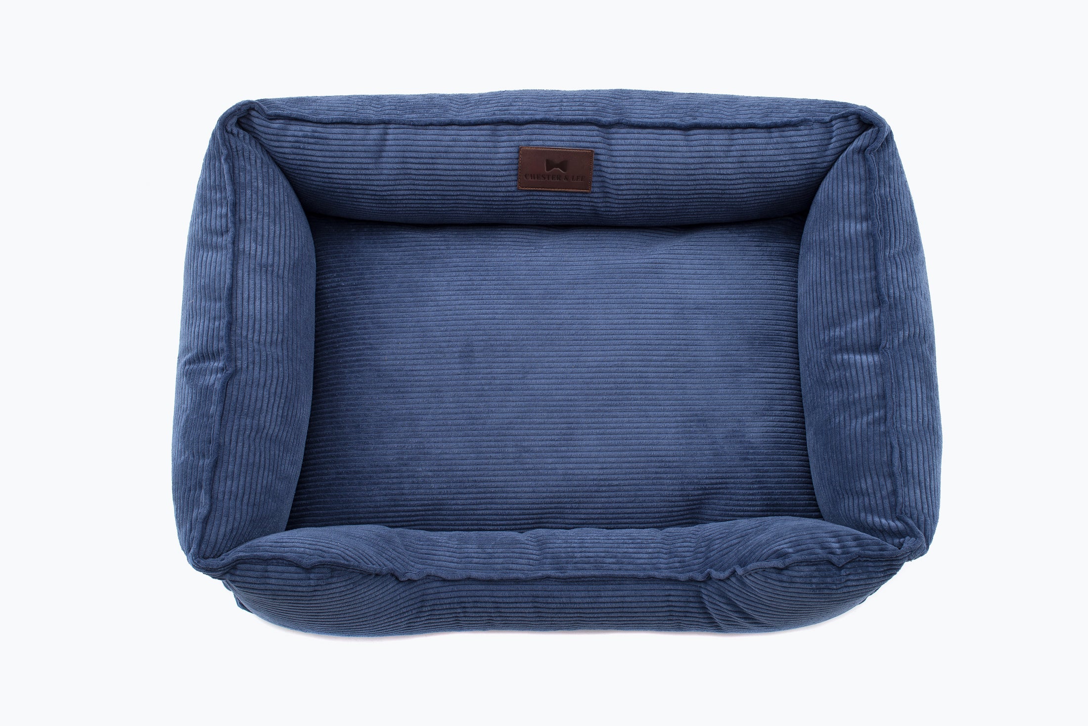 Fancy Corduroy Sleeper Dog Bed - Denim Color