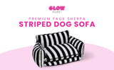 Chic Comfort Black and White Striped Sofa Dog Bed