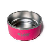 Bright Pink Stainless Steel Dog Bowl