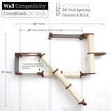 The Crossroads - Cat Wall Scratcher - Tree with Ramp by Catastrophic Creations